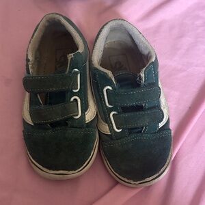 Vans Kids Sneakers in Forest Green and Cream